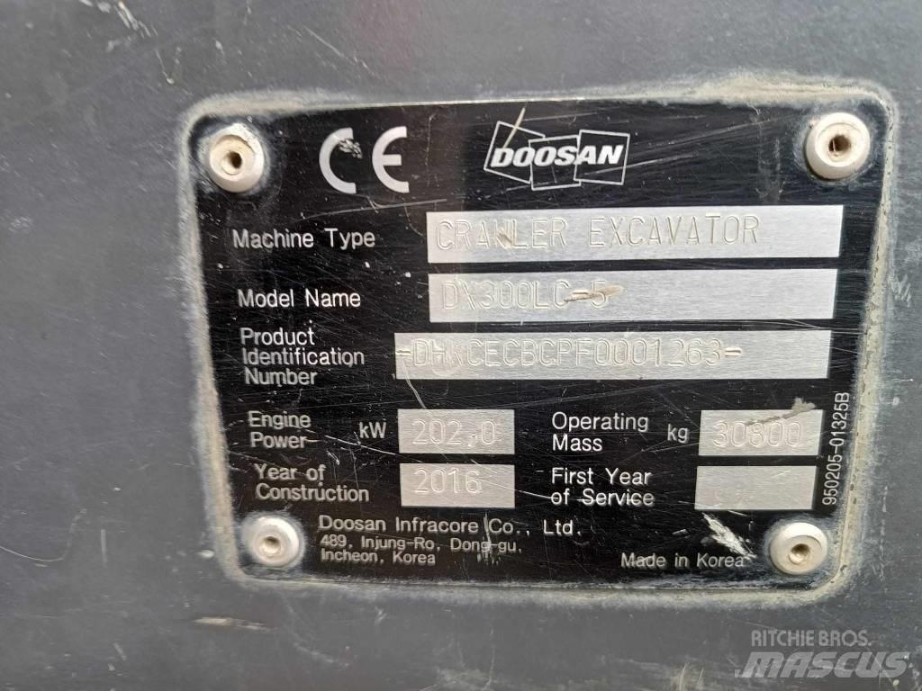 Doosan DX 300 LC-5 Pásové rýpadlá