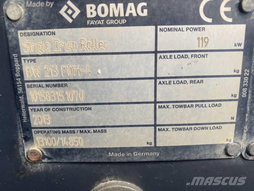Bomag BW 213 P D H-4 Ťahačové valce