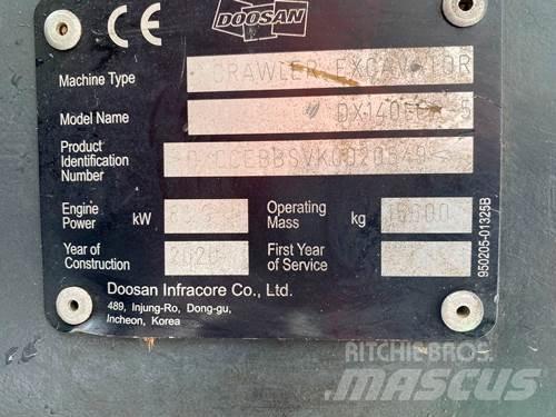 Doosan DX140LCR-5 Pásové rýpadlá