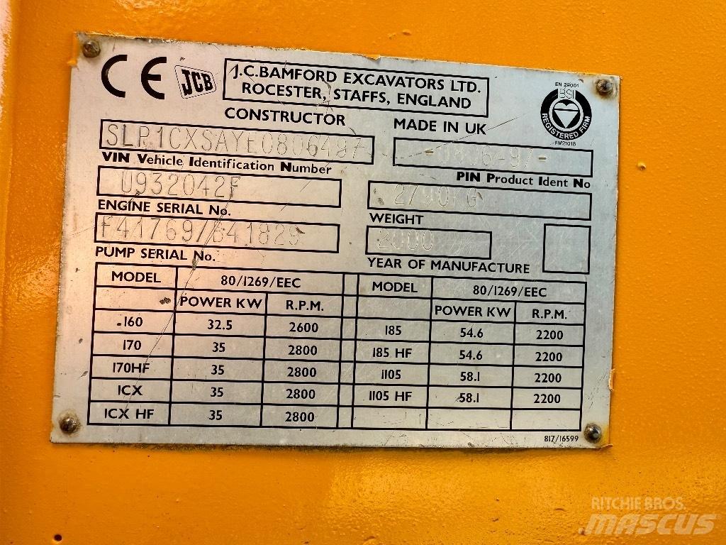 JCB 1 CX Rýpadlo-nakladače