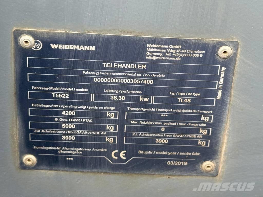 Weidemann T5522 Teleskopické nakladače pre poľnohospodárstvo
