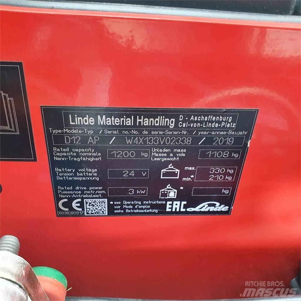Linde D12AP Ručne vedené vysokozdvižné vozíky