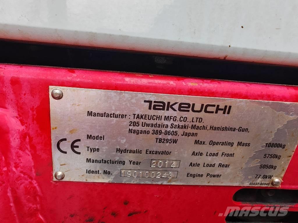 Takeuchi TB295W Kolesové rýpadlá