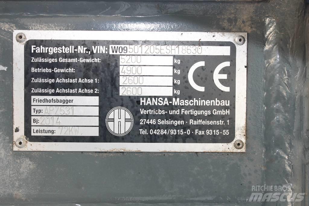 Hansa APZ 531 Kolesové rýpadlá