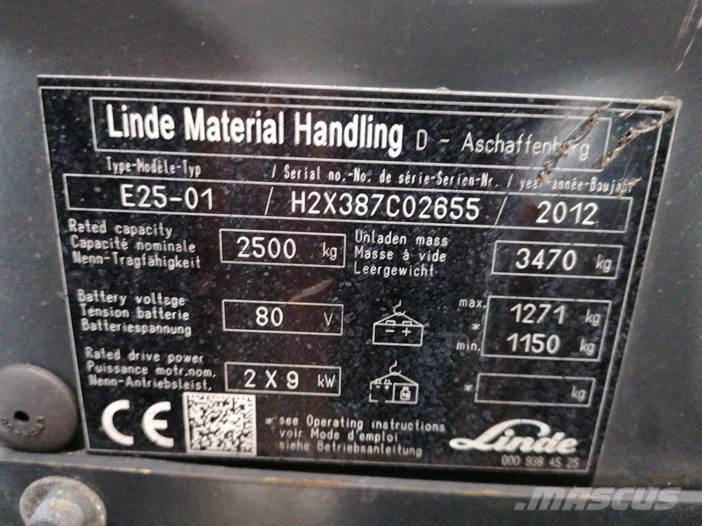 Linde E25-01 Akumulátorové vozíky