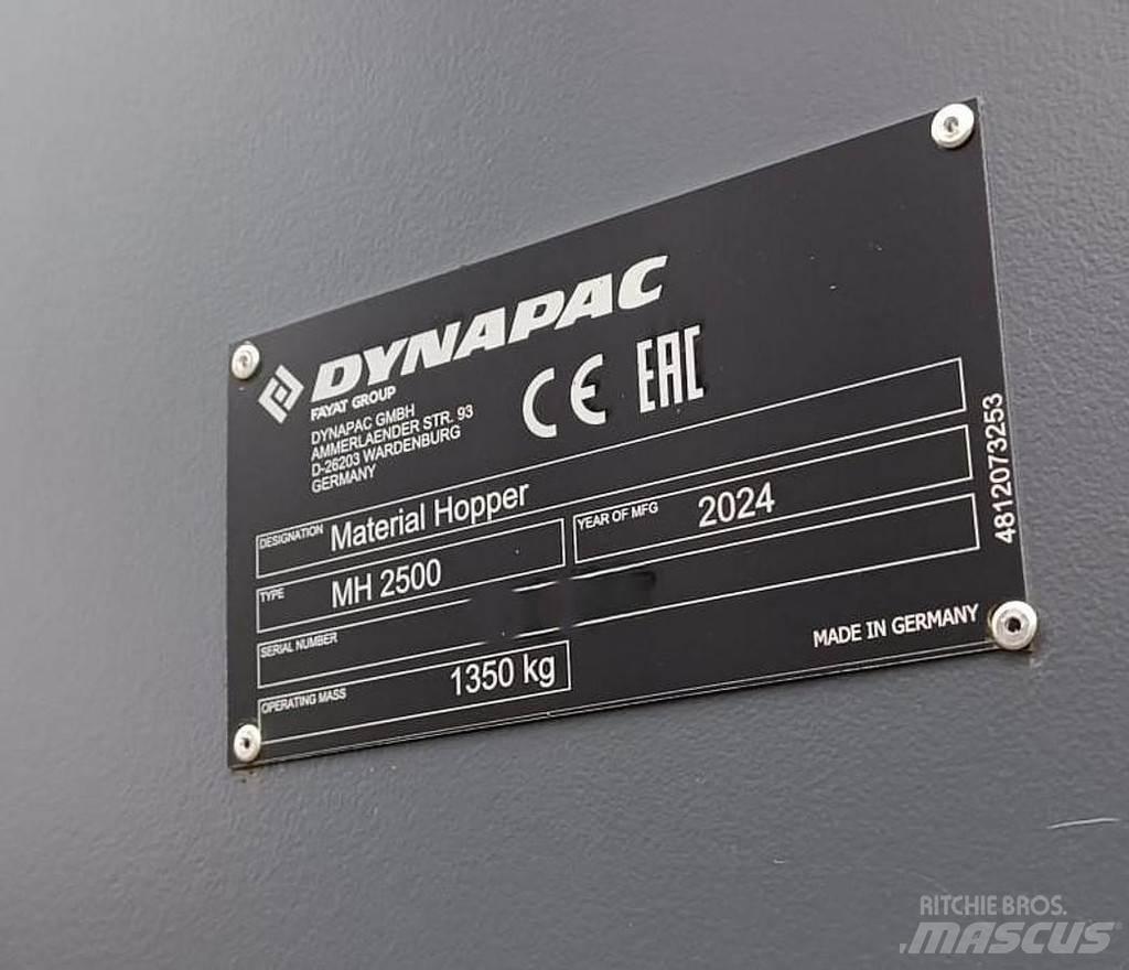 Dynapac MH2500 Kŕmidlá, kŕmne žľaby