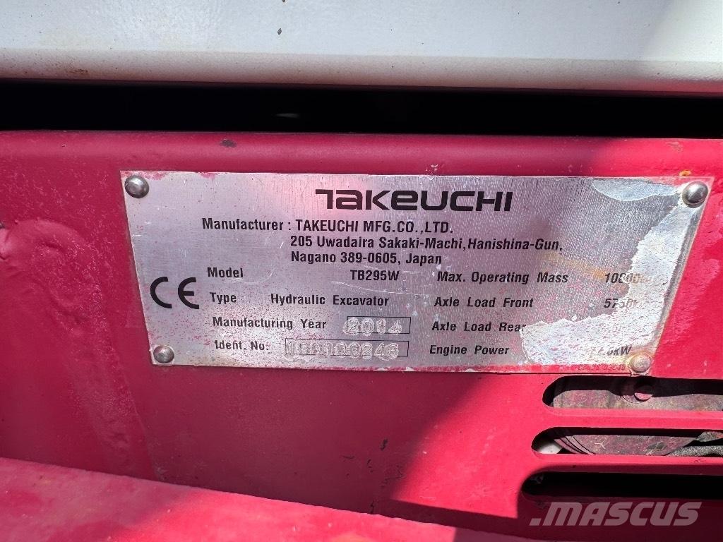 Takeuchi TB 295 W Kolesové rýpadlá