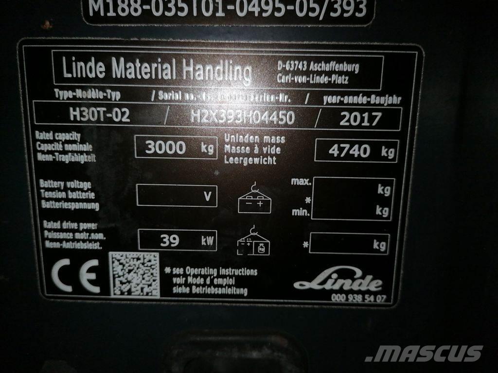 Linde H30T-02 LPG vozíky