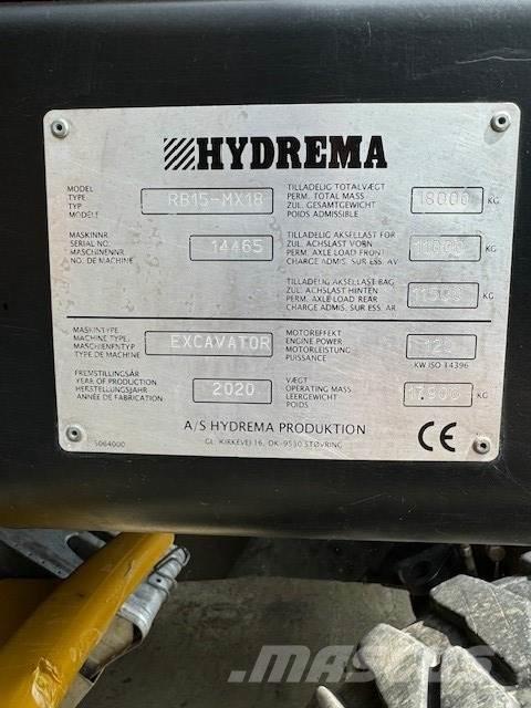 Hydrema MX18T4 Kolesové rýpadlá