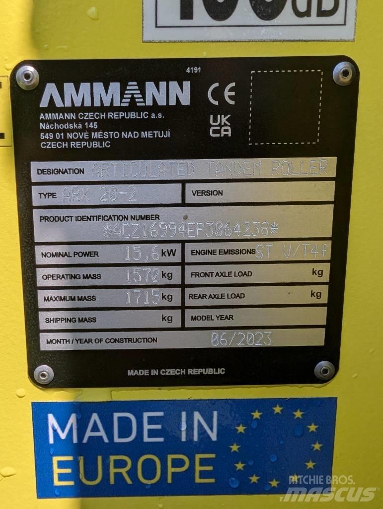 Ammann ARX20-2 Tandemové valce