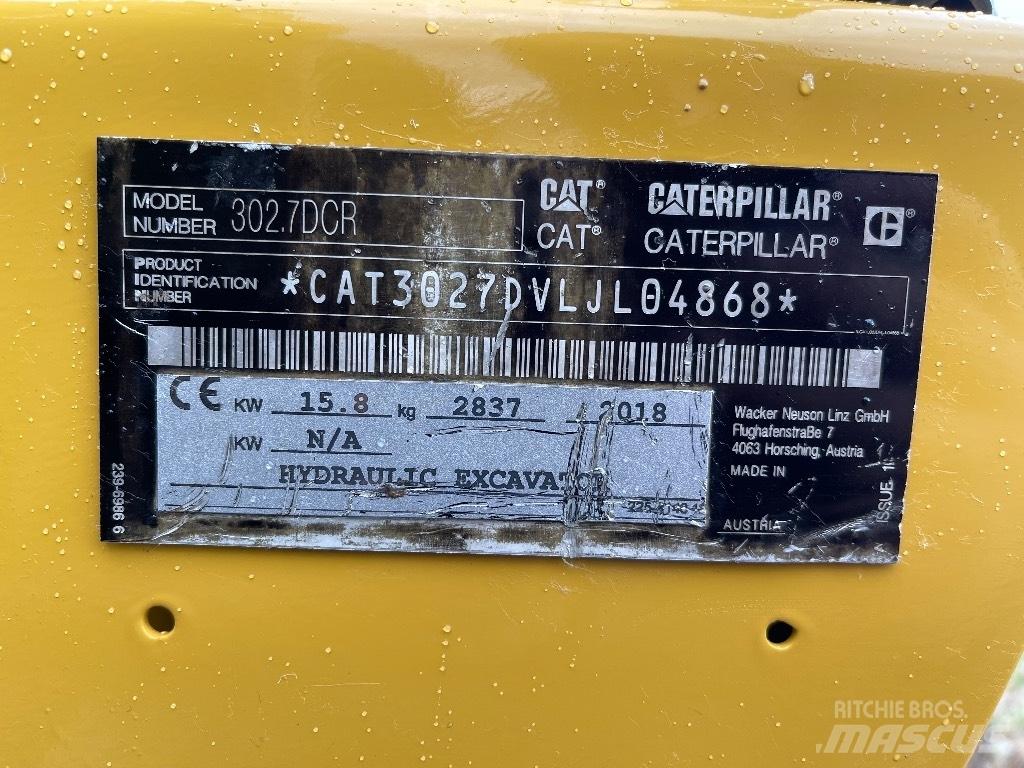 CAT 302.7D CR Mini rýpadlá < 7t