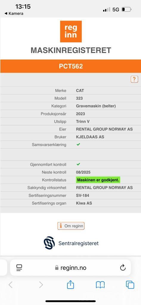 CAT 323 SLR Rýpadlá s dlhým dosahom