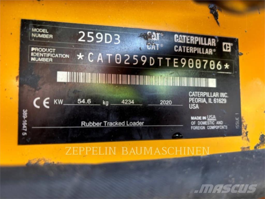 CAT 259D Šmykom riadené nakladače