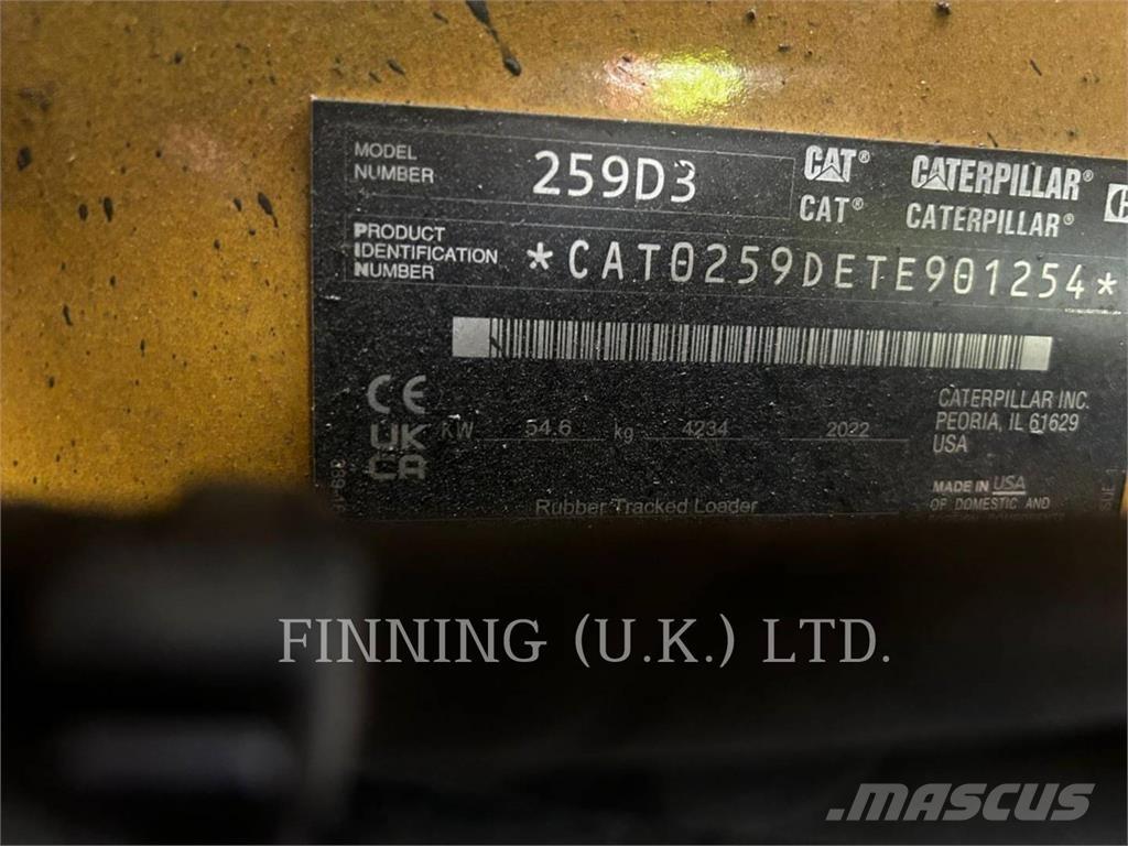 CAT 259D3 Šmykom riadené nakladače
