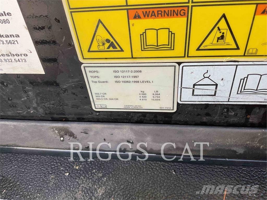 CAT 302.707CR Pásové rýpadlá