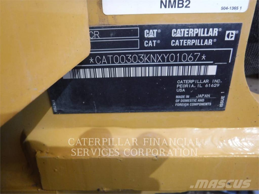 CAT 303-07CR Pásové rýpadlá