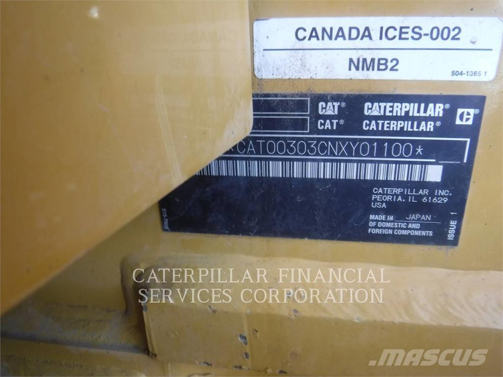 CAT 303-07CR Pásové rýpadlá