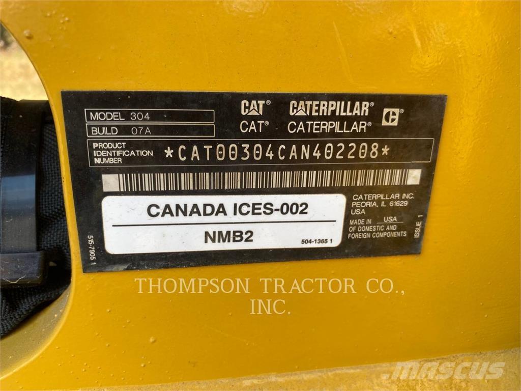 CAT 304 Pásové rýpadlá
