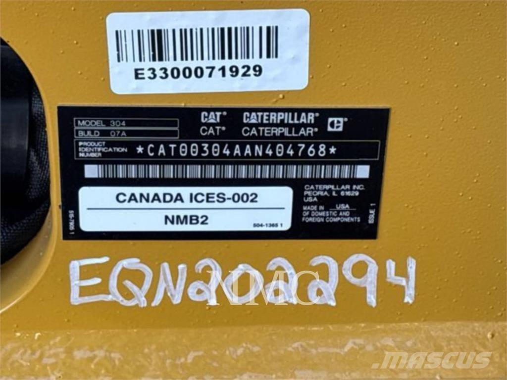 CAT 304-07 Pásové rýpadlá