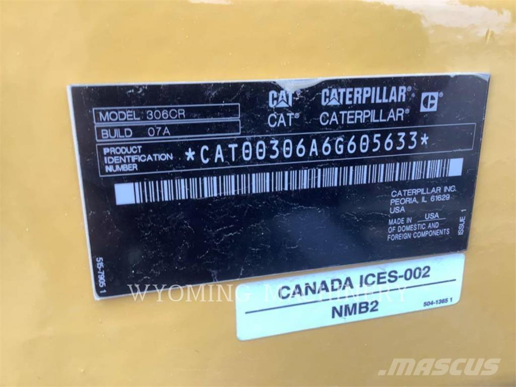 CAT 306 Pásové rýpadlá