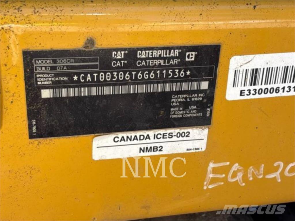 CAT 306-07CR Pásové rýpadlá