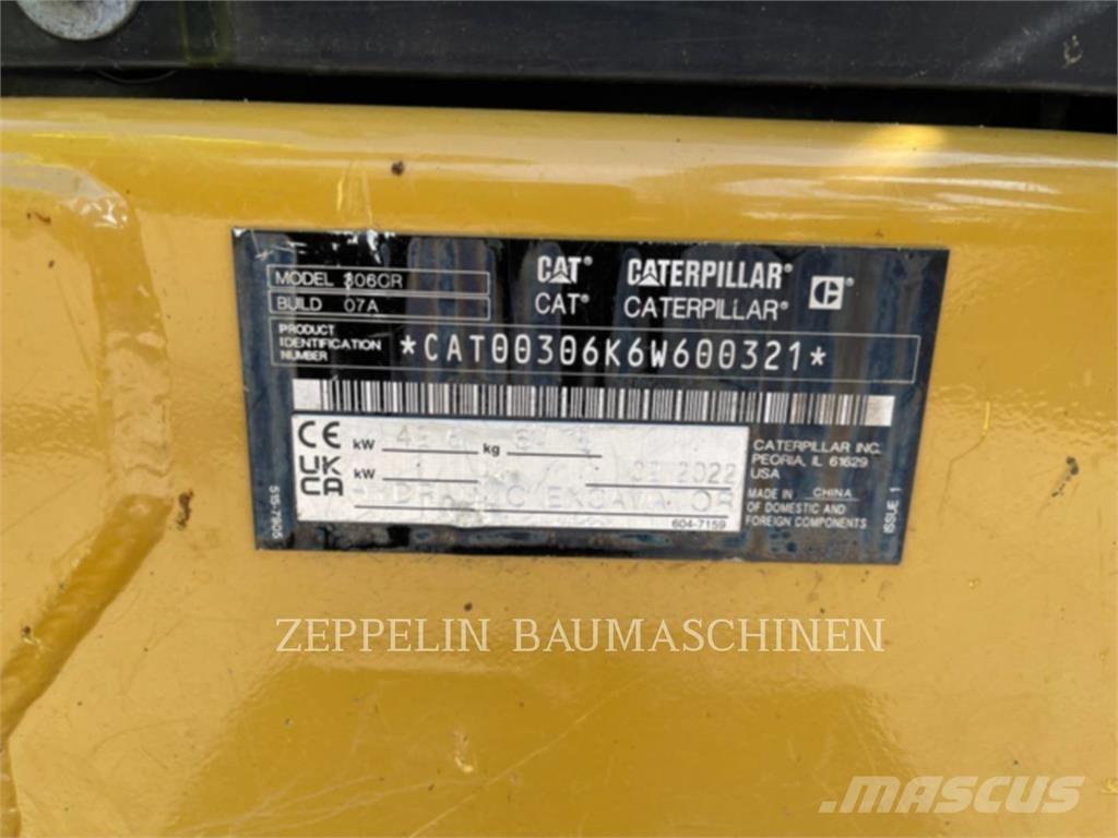 CAT 306CR-07A Pásové rýpadlá