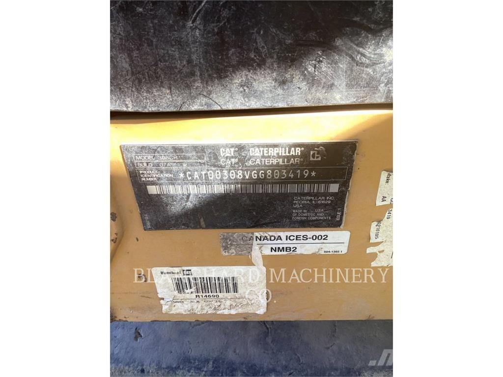 CAT 308CR Pásové rýpadlá