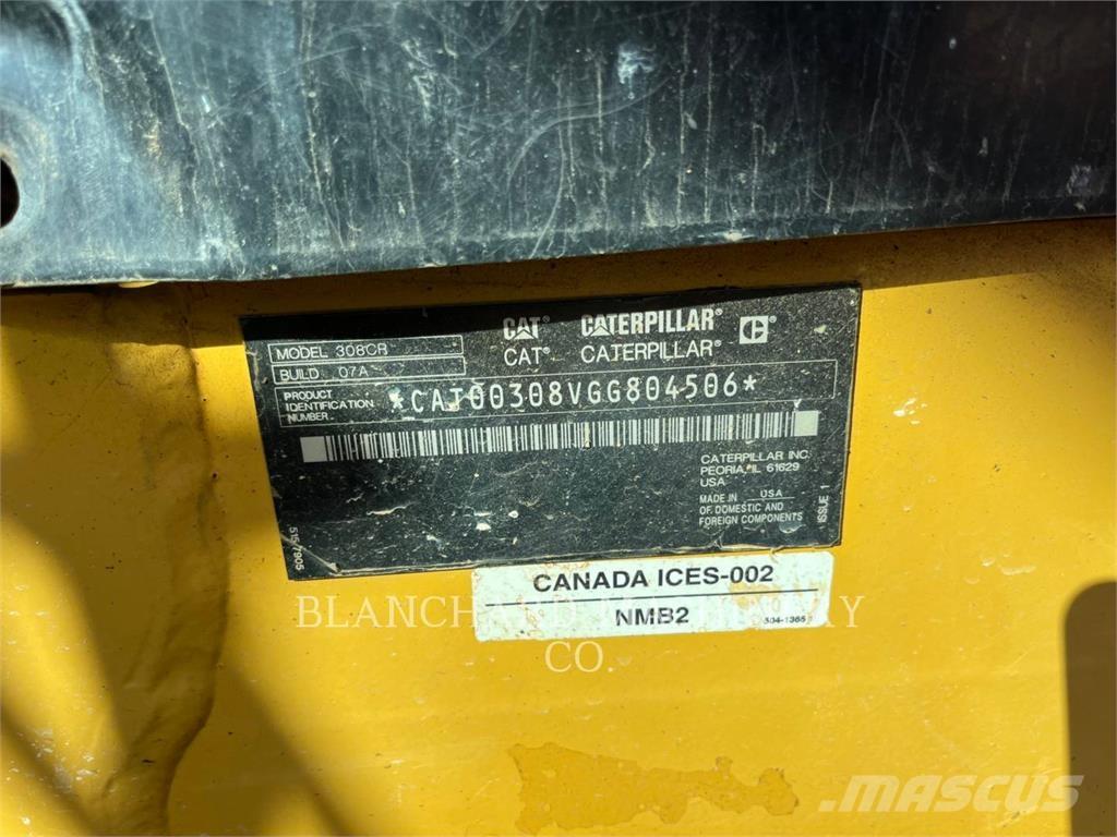 CAT 308CR Pásové rýpadlá