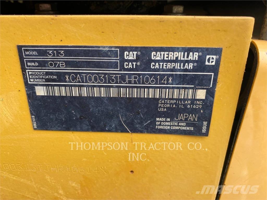 CAT 313 Pásové rýpadlá