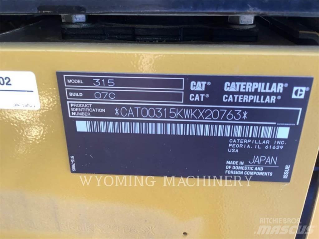 CAT 315 Pásové rýpadlá
