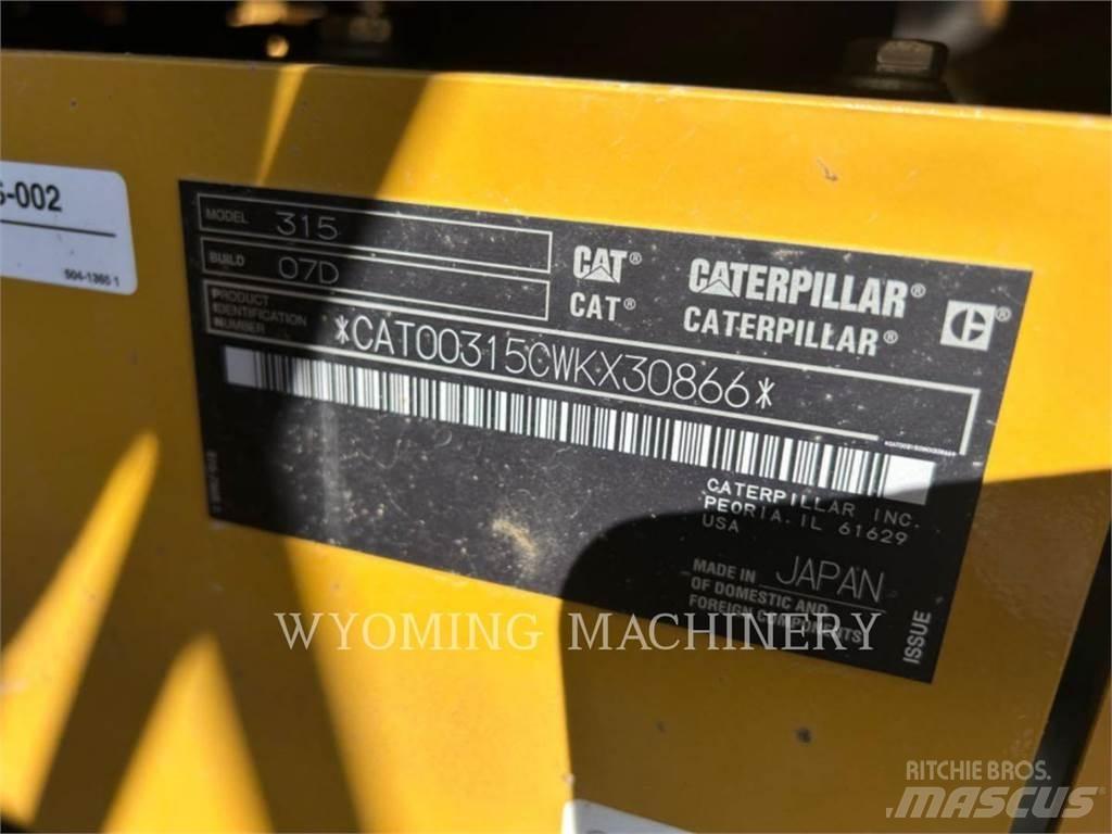 CAT 315 Pásové rýpadlá