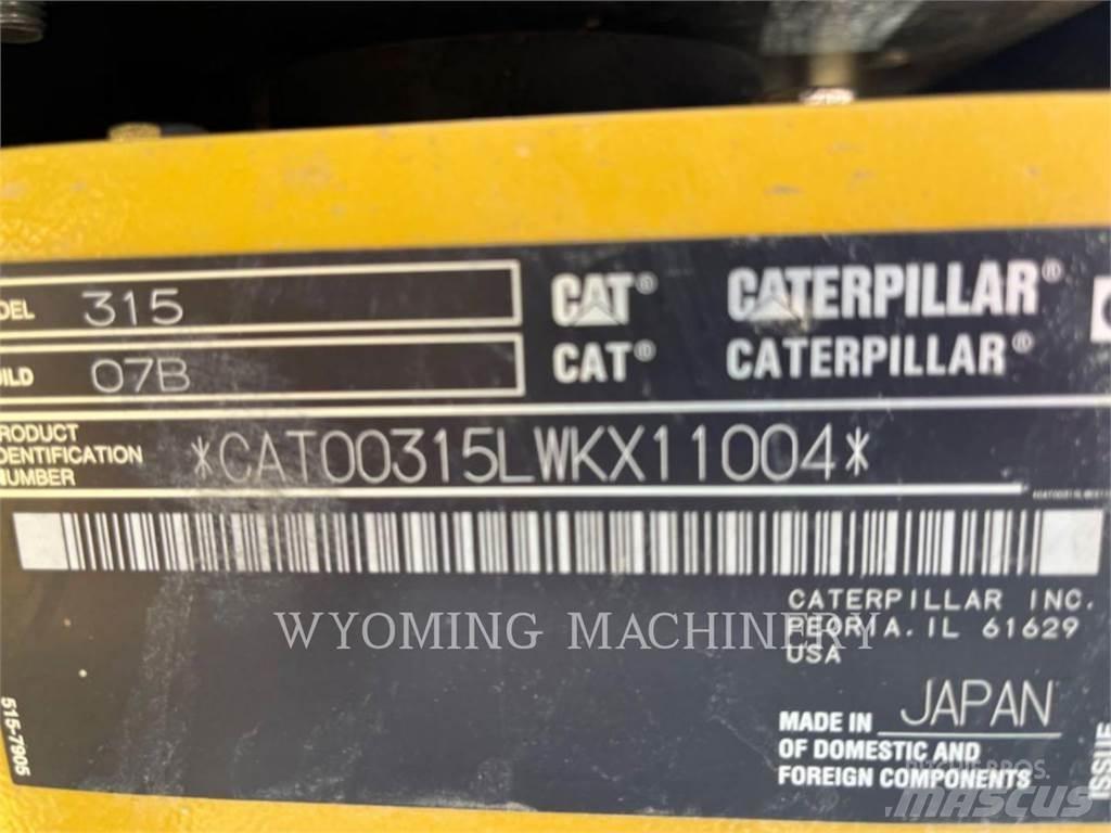 CAT 315 Pásové rýpadlá
