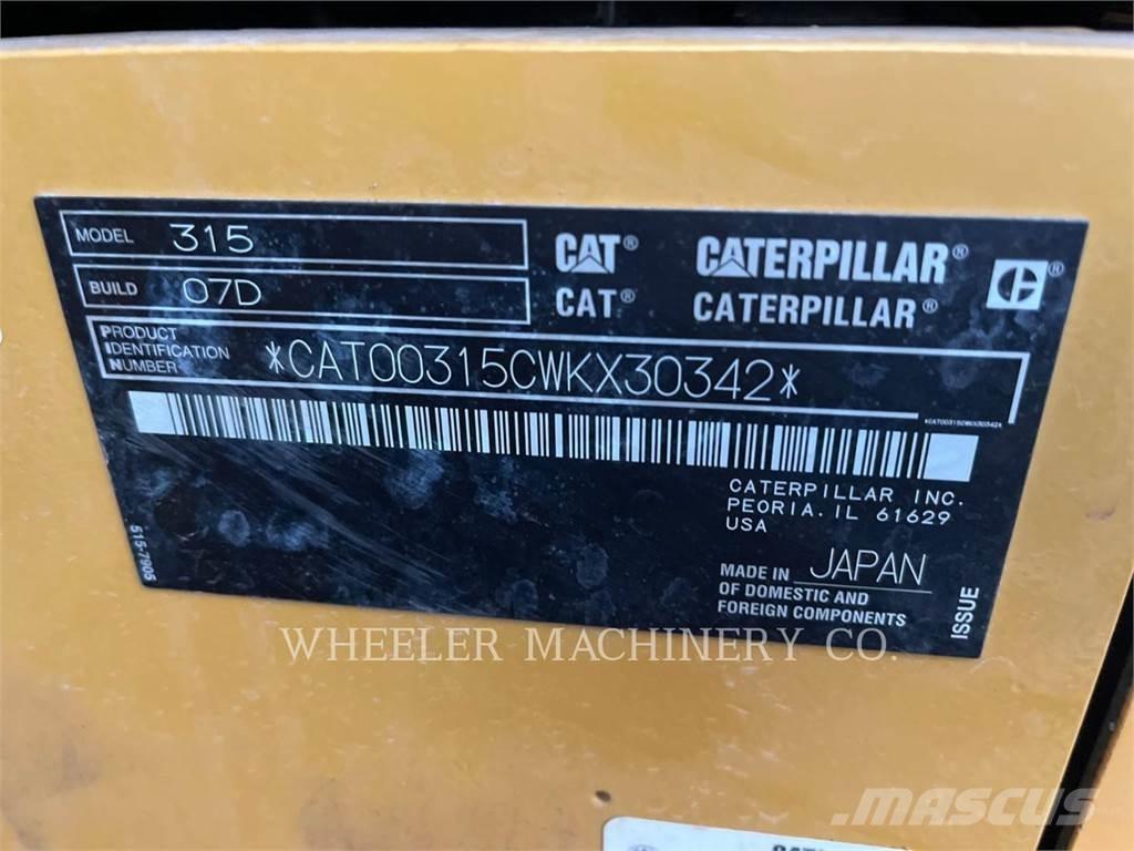 CAT 315 CF Pásové rýpadlá