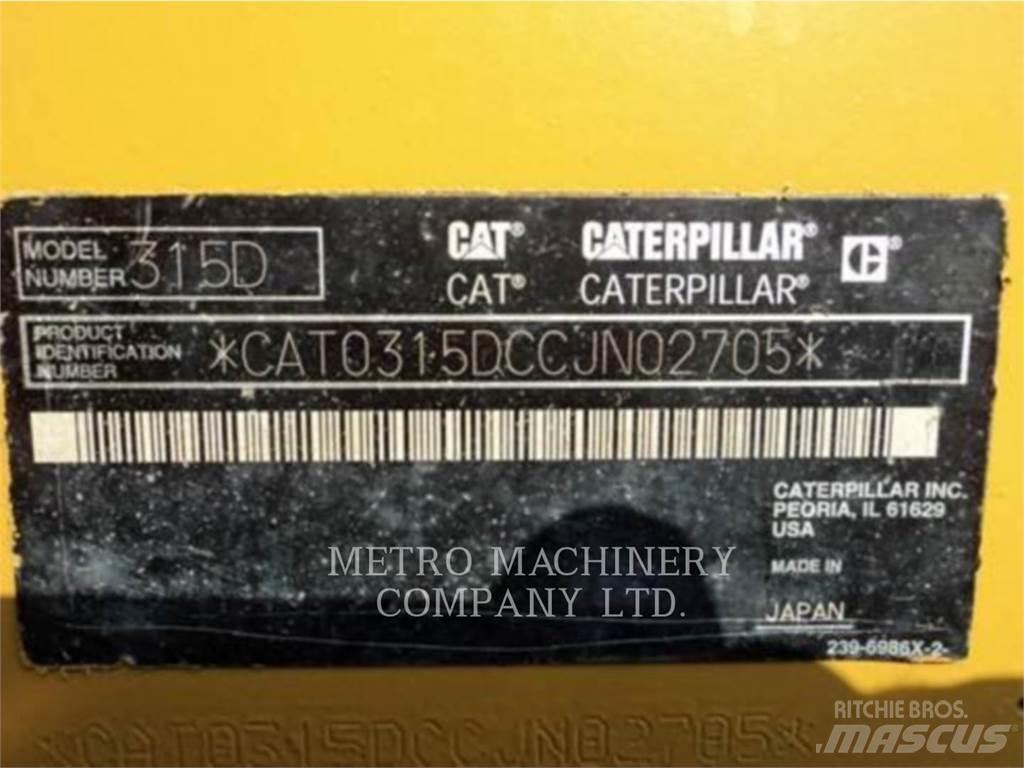 CAT 315DL Pásové rýpadlá