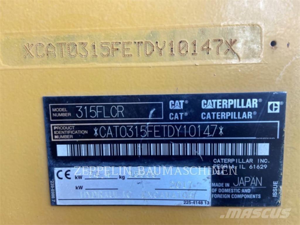CAT 315FL Pásové rýpadlá