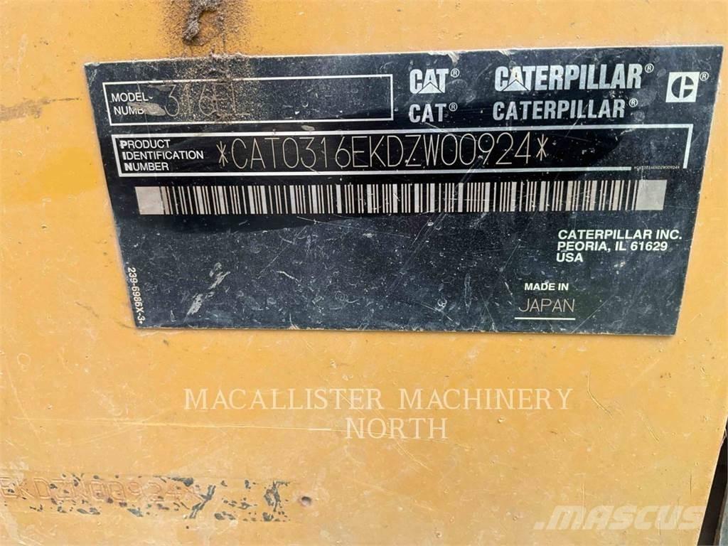 CAT 316EL Pásové rýpadlá