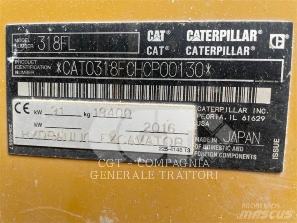 CAT 318F Pásové rýpadlá