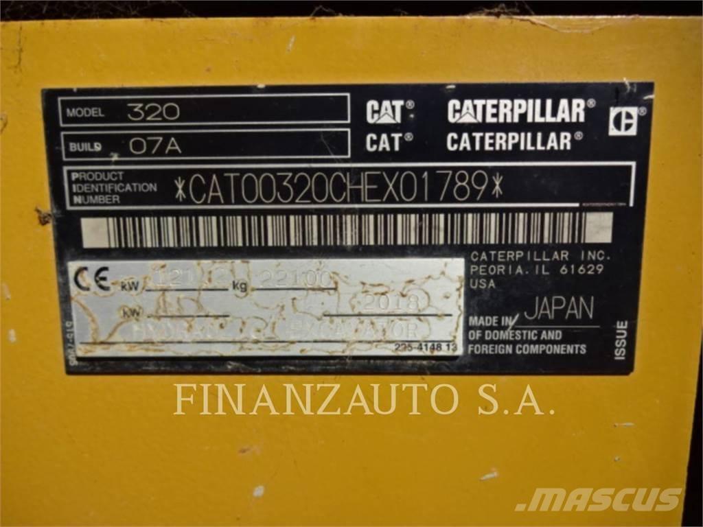 CAT 320 Pásové rýpadlá