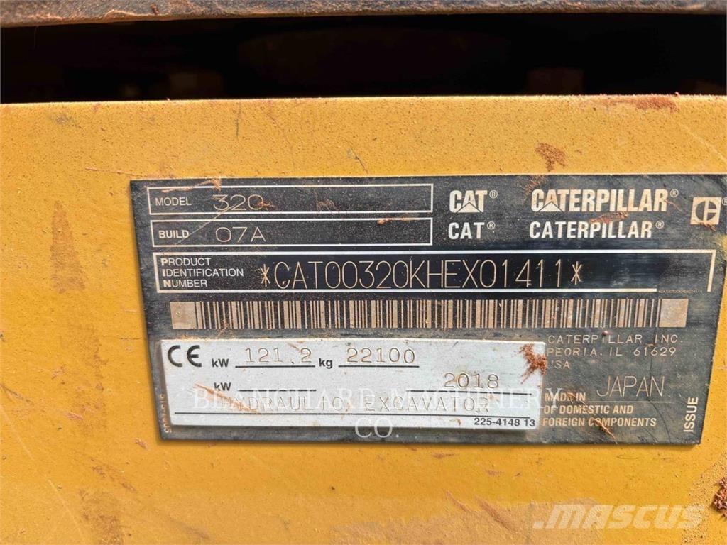 CAT 320 Pásové rýpadlá
