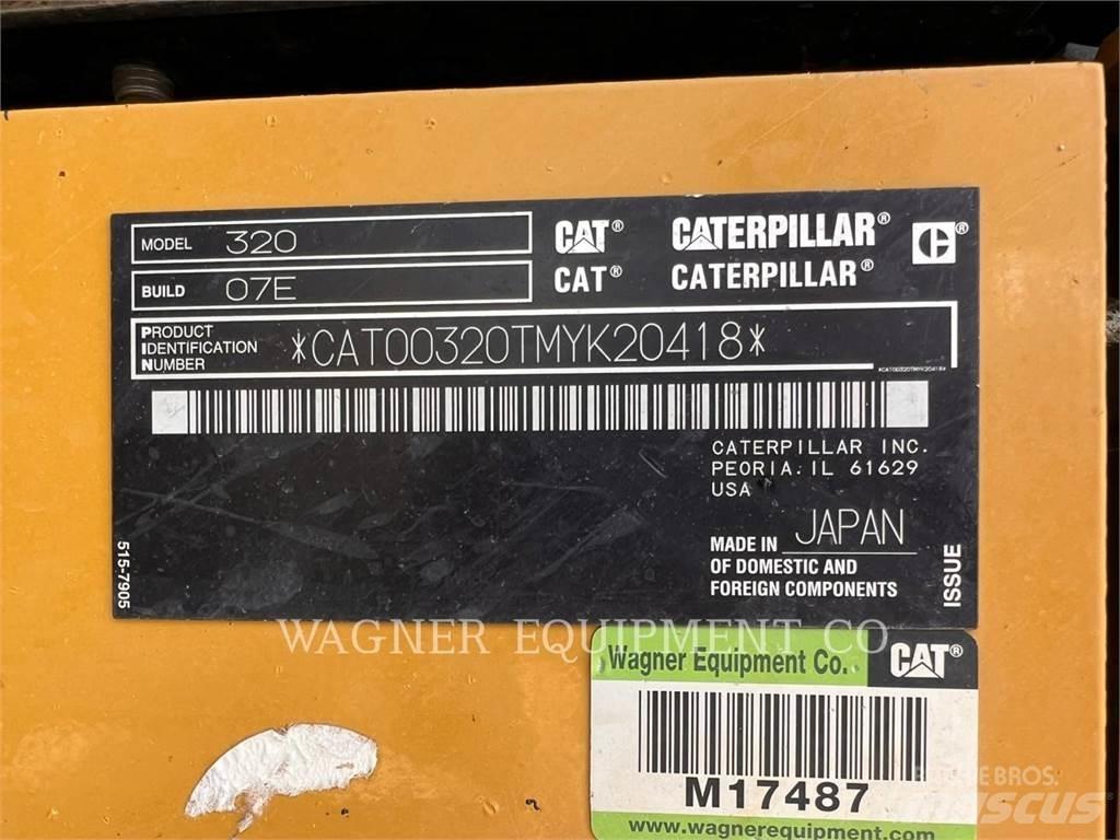 CAT 320 Pásové rýpadlá
