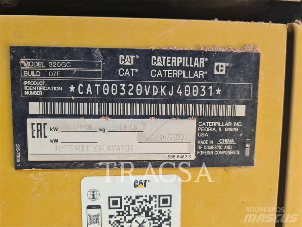 CAT 320GC Pásové rýpadlá