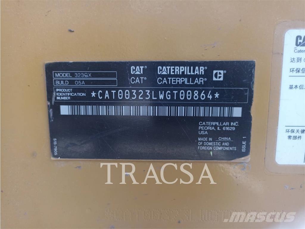 CAT 323GX Pásové rýpadlá