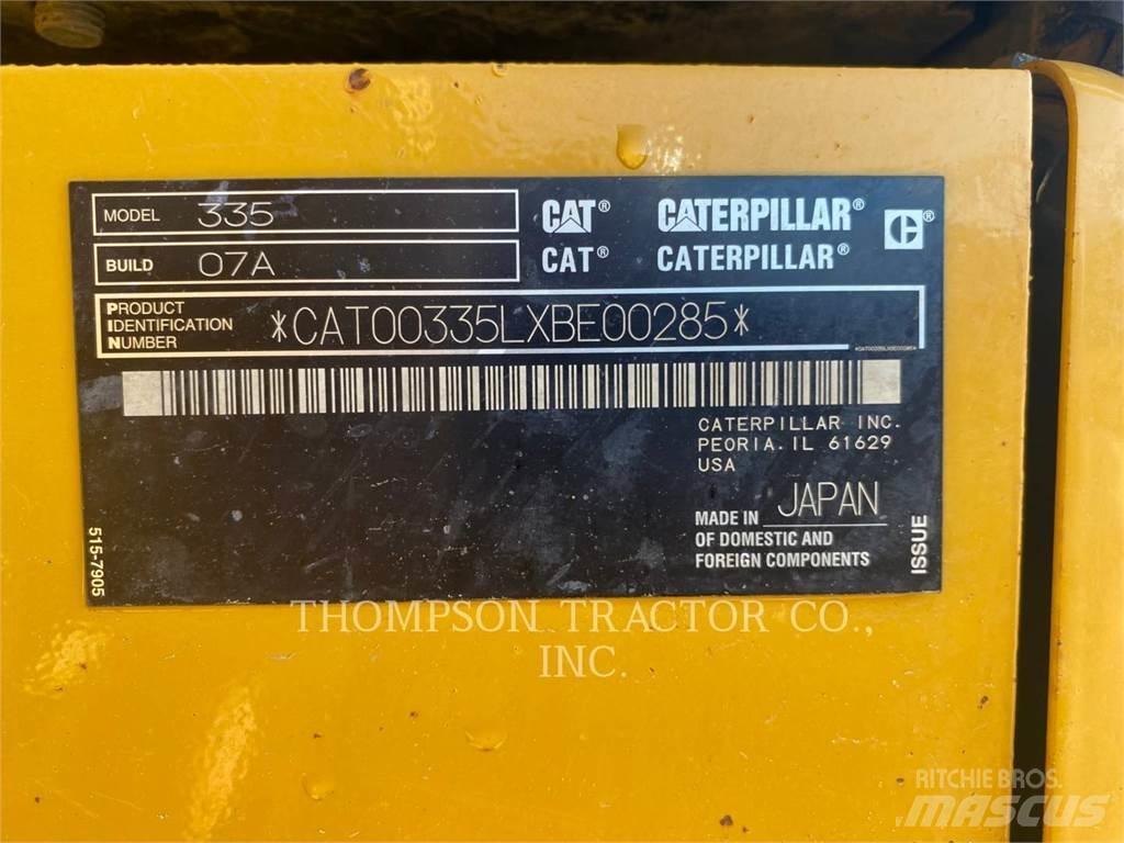 CAT 335 Pásové rýpadlá