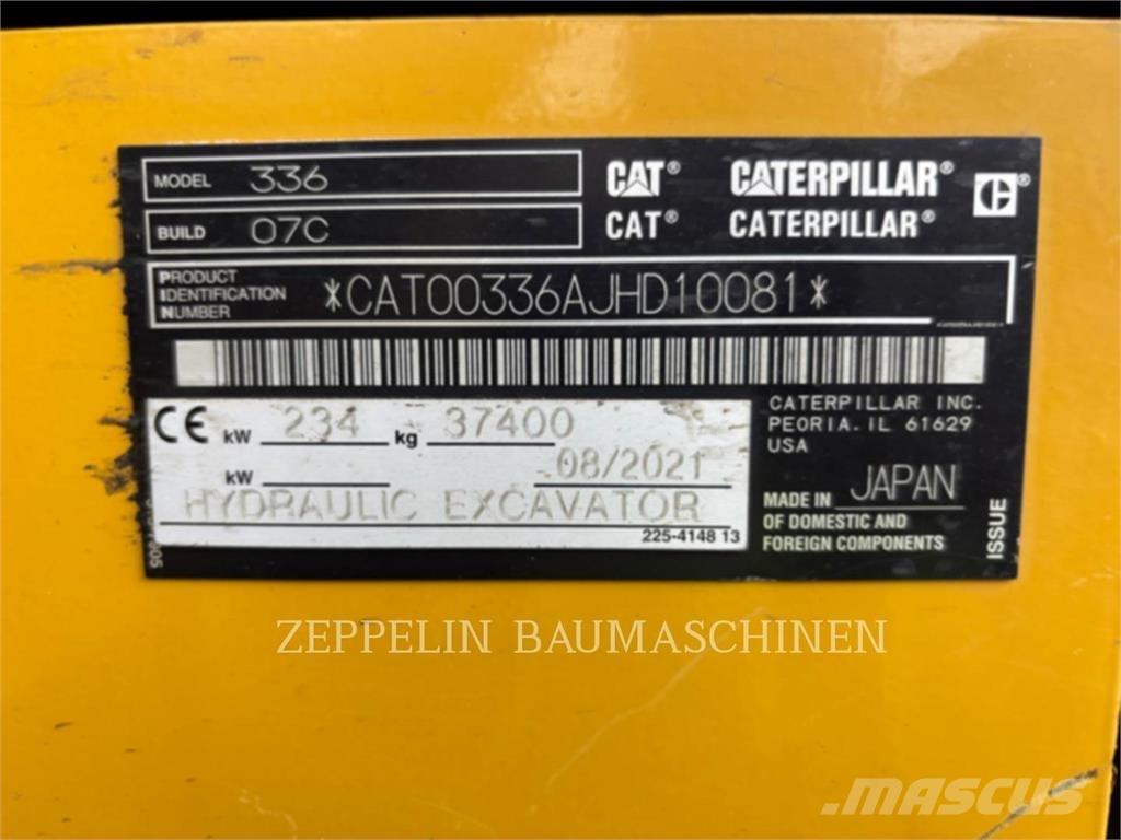 CAT 336-07C Pásové rýpadlá