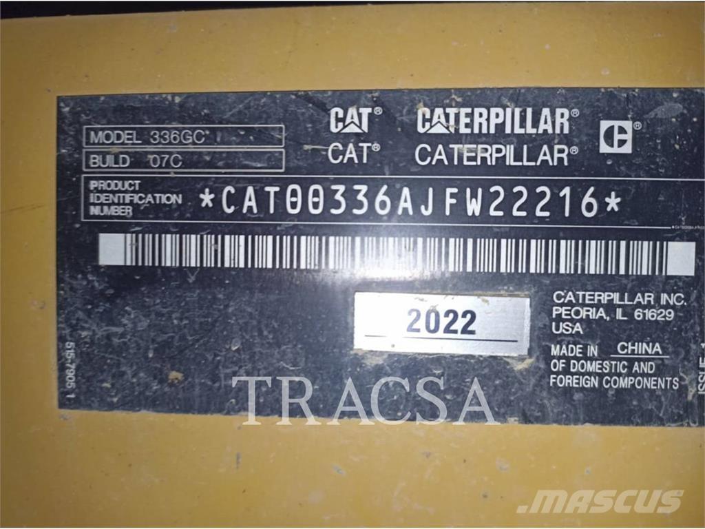 CAT 336-07GC Pásové rýpadlá