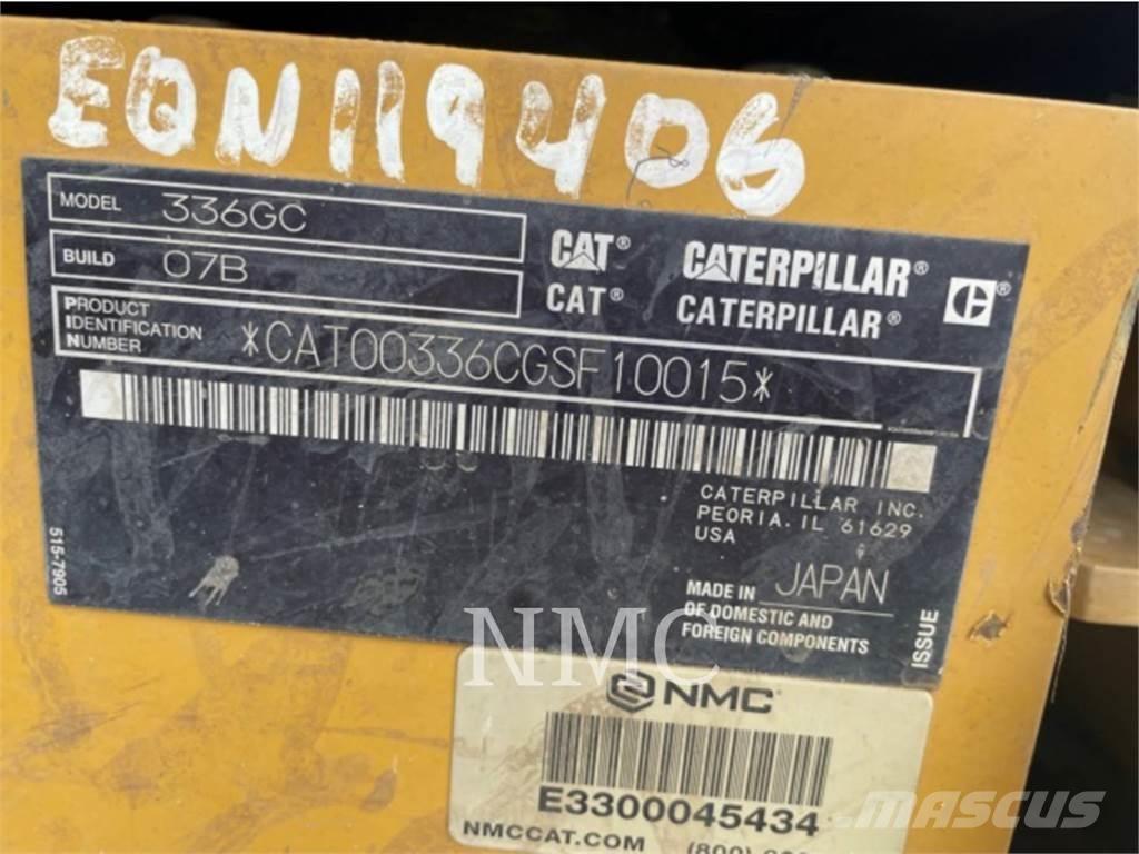 CAT 336 GC Pásové rýpadlá