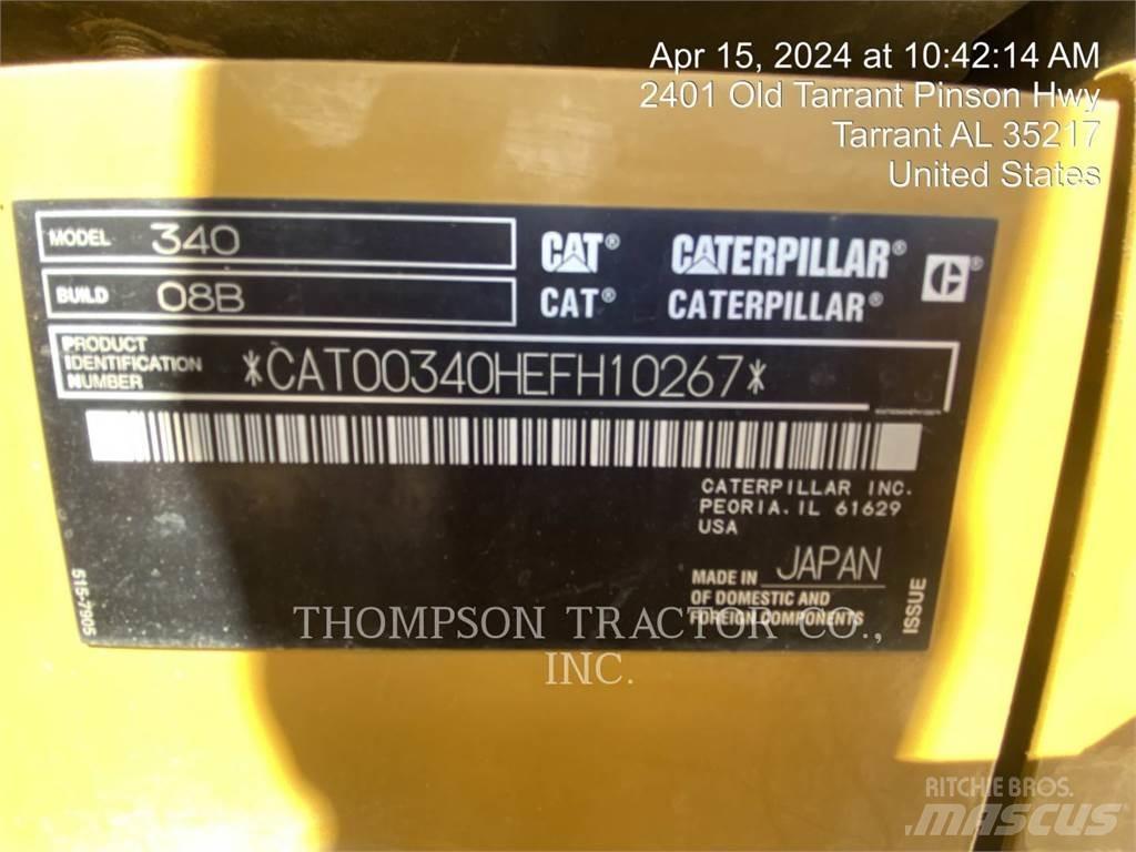 CAT 340 Pásové rýpadlá