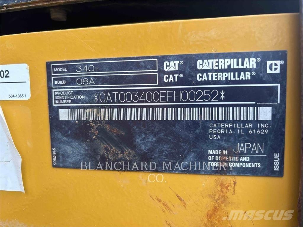 CAT 340 Pásové rýpadlá