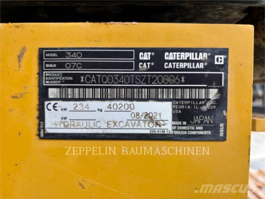 CAT 340-07A Pásové rýpadlá