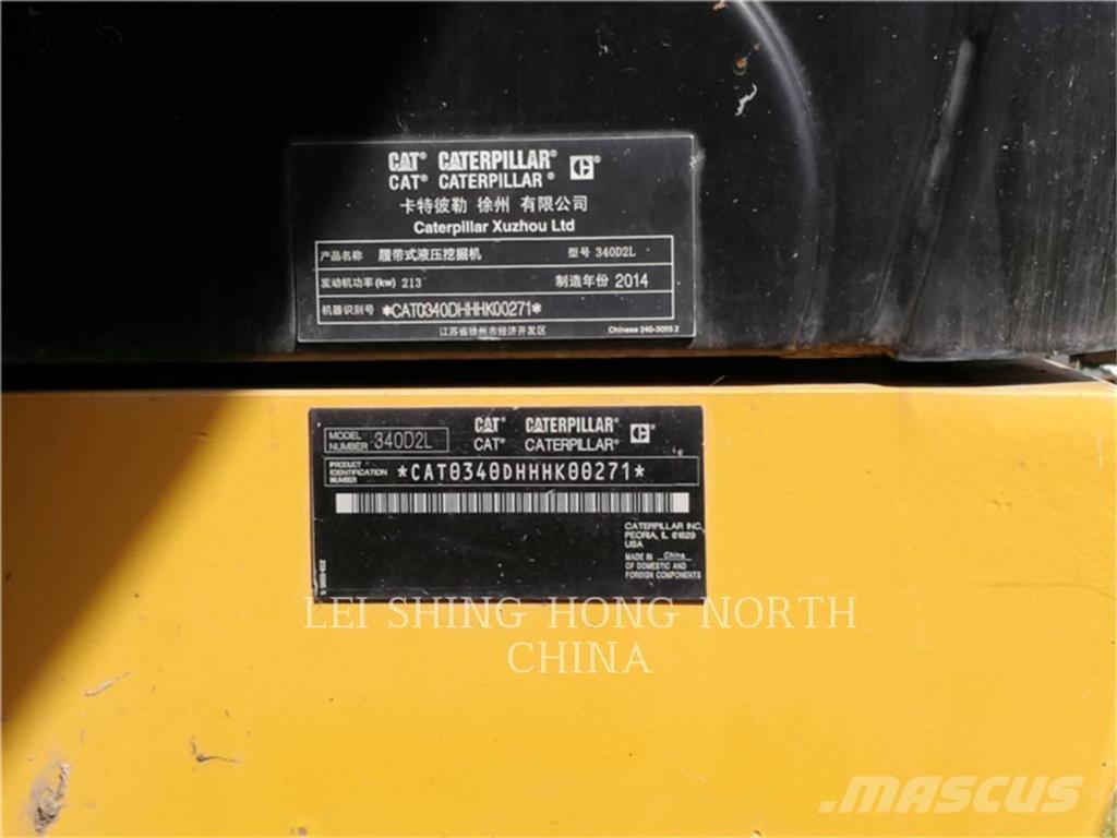 CAT 340D2L Pásové rýpadlá